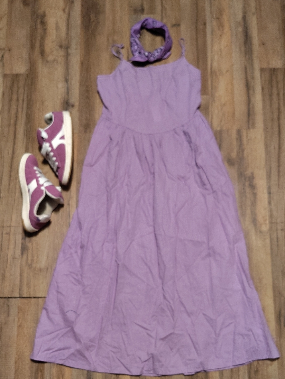 Gap Women's Lavender Spaghetti-Strap Maxi Dress